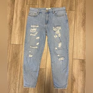 Forever 21 Mid-Rise Ripped Jeans